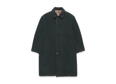 WACKO MARIA Wool Mohair Bal Collar Coat "Dark Green"