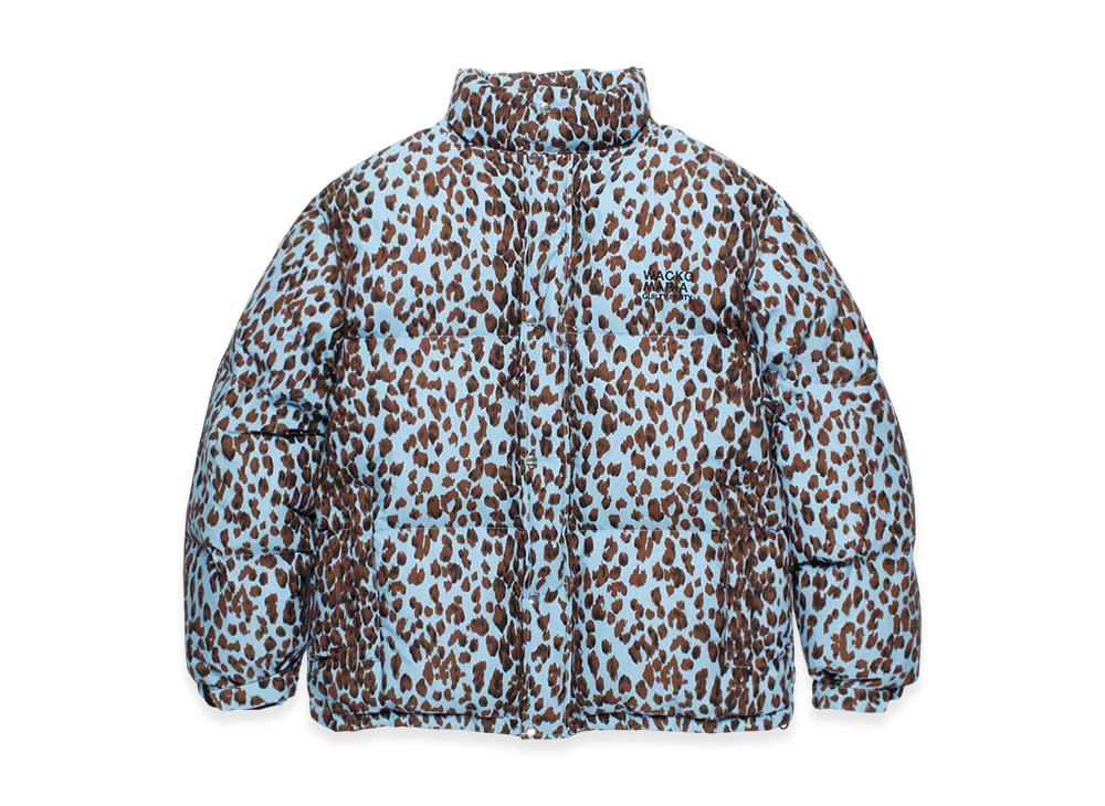 WACKO MARIA x NANGA Leopard Down Jacket "Blue"