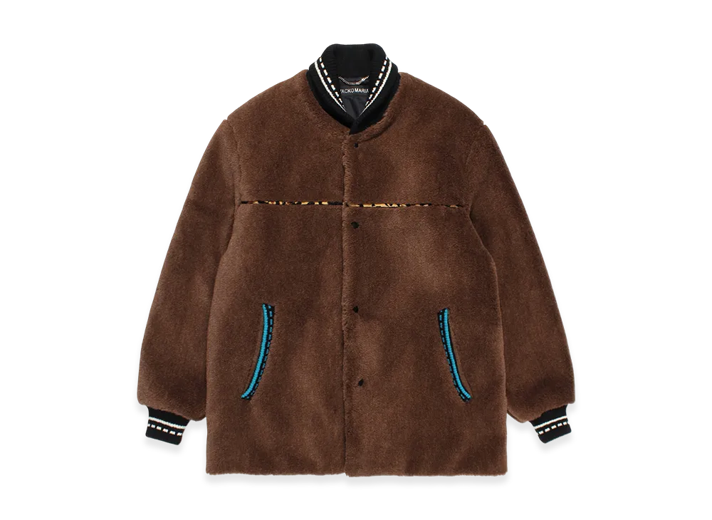 WACKO MARIA Alpaca Fur Car Club Jacket "Brown"