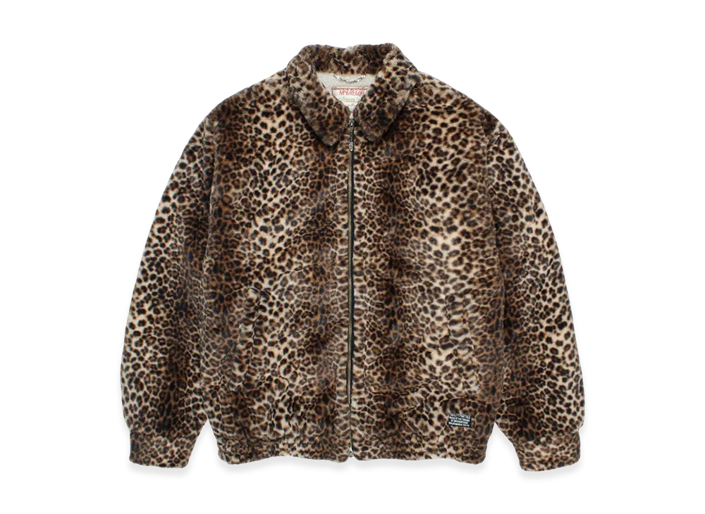 WACKO MARIA Mcgregor Leopard Faux Fur Anti-Freeze Jacket "Beige"