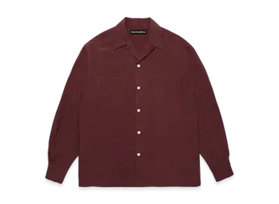 WACKO MARIA 50's Open Collar Shirt "Burgundy"