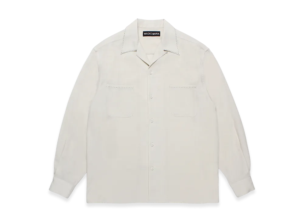 WACKO MARIA 50's Open Collar Shirt "Ivory"