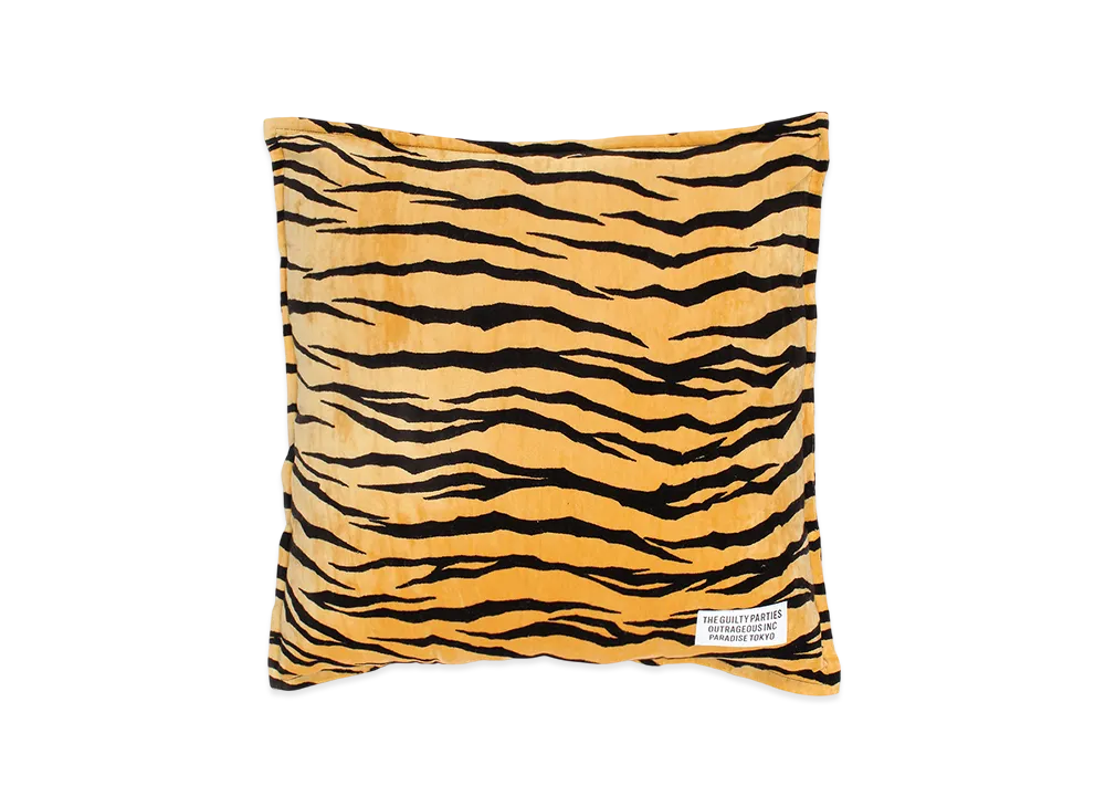 WACKO MARIA Tiger Velveteen Cushion "Yellow"