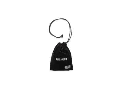 WACKO MARIA Velveteen Drawstring Bag "Black"