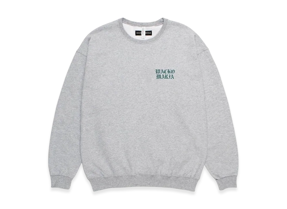 WACKO MARIA Crew Neck Sweat Shirt ( TYPE-2 ) "Gray/Green"