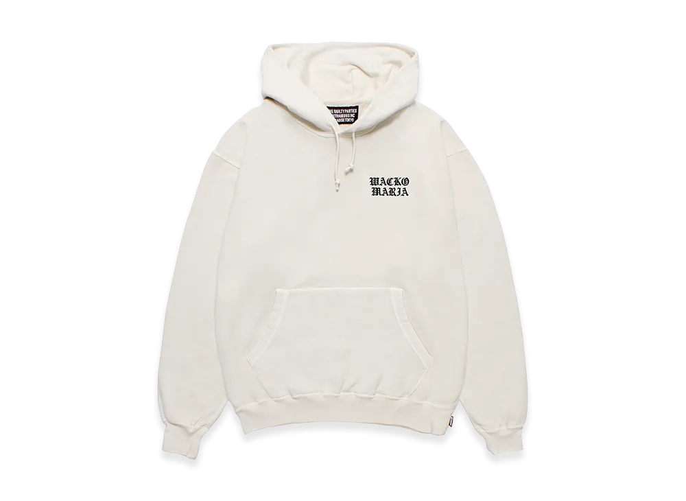 WACKO MARIA Washed Heavy Weight Hooded Sweat Shirt "Ivory"