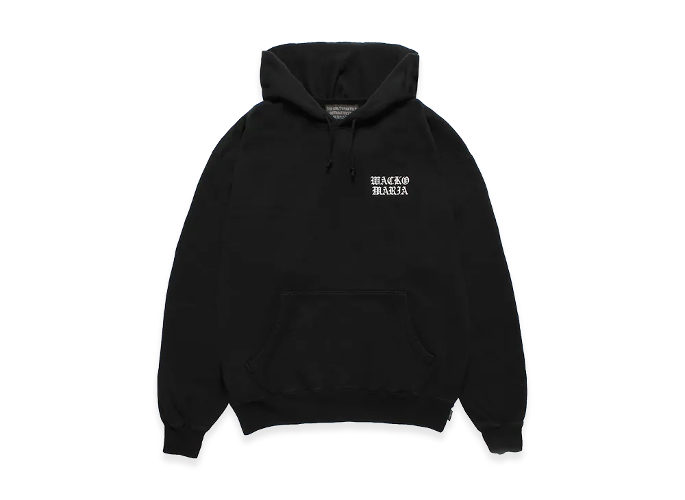 WACKO MARIA Washed Heavy Weight Hooded Sweat Shirt "Black"