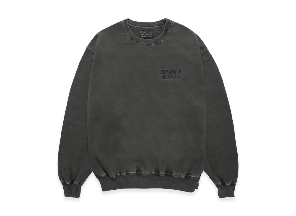 WACKO MARIA Washed Heavy Weight Sweat Shirt "Gray"