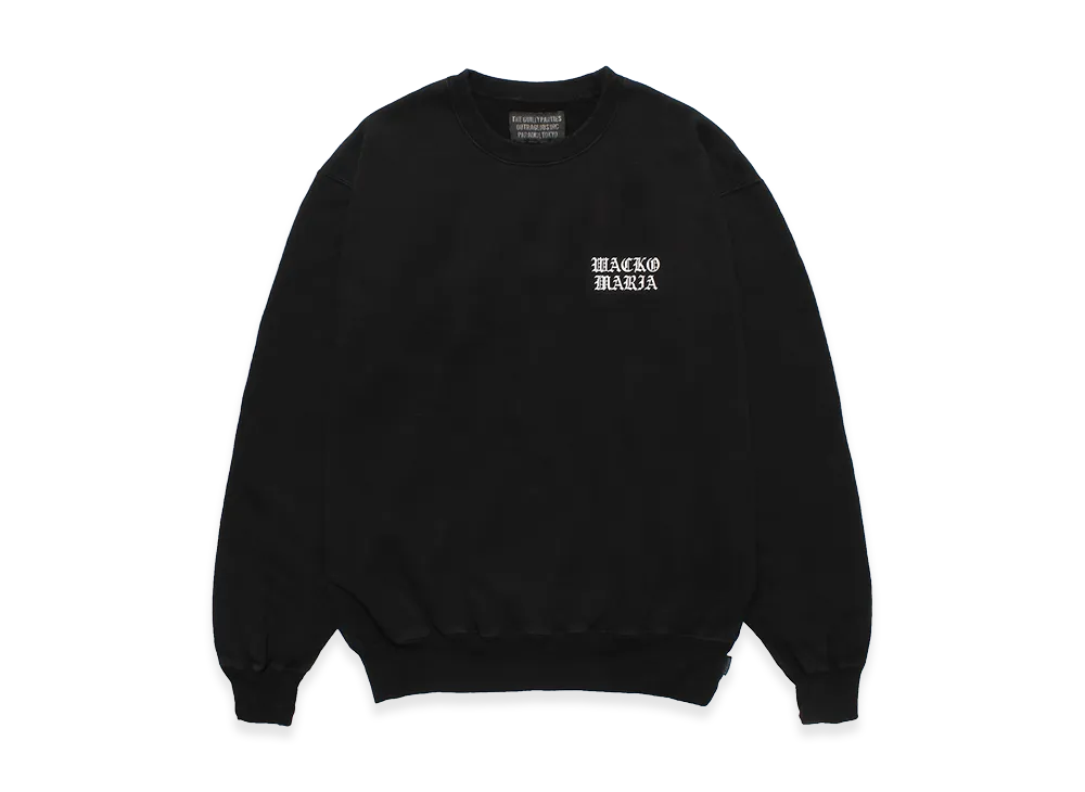 WACKO MARIA Washed Heavy Weight Sweat Shirt "Black"