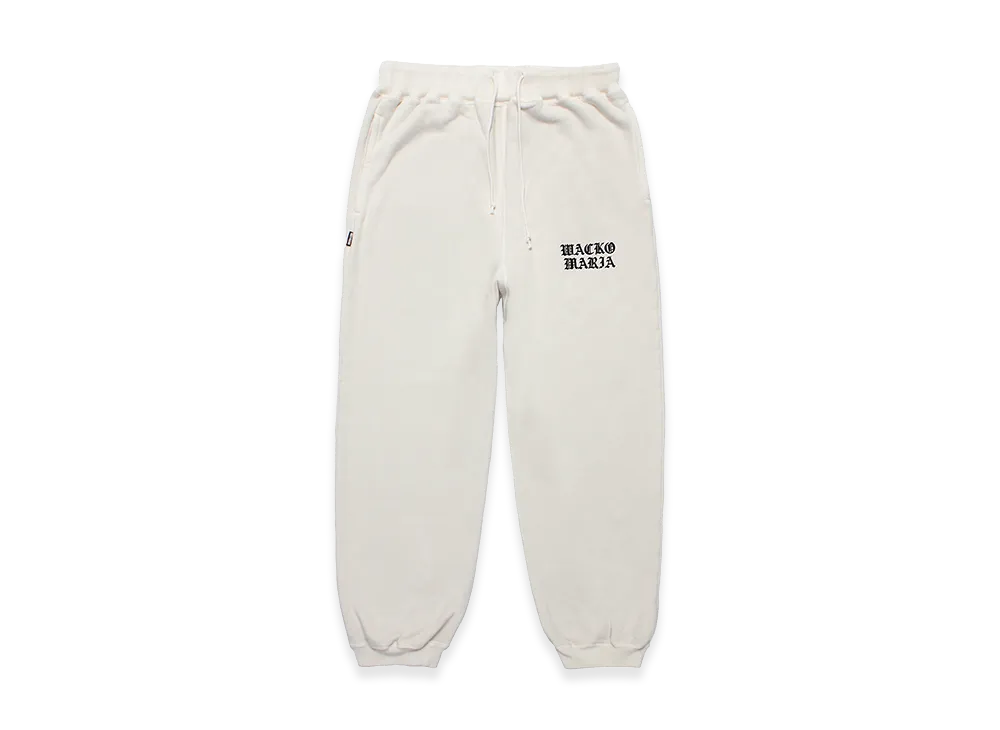 WACKO MARIA Washed Heavy Weight Sweat Pants "Ivory"