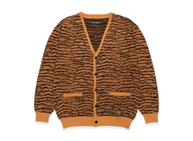 WACKO MARIA Tiger Jacquard Knit Cardigan "Orange"