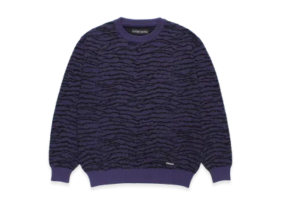 WACKO MARIA Tiger Jacquard Knit Sweater "Purple"