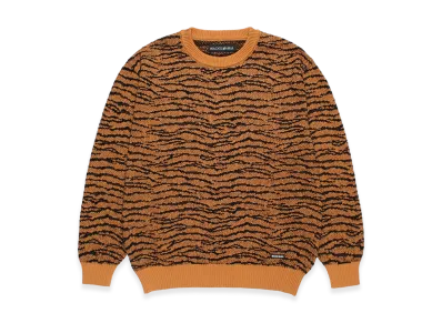 WACKO MARIA Tiger Jacquard Knit Sweater "Orange"