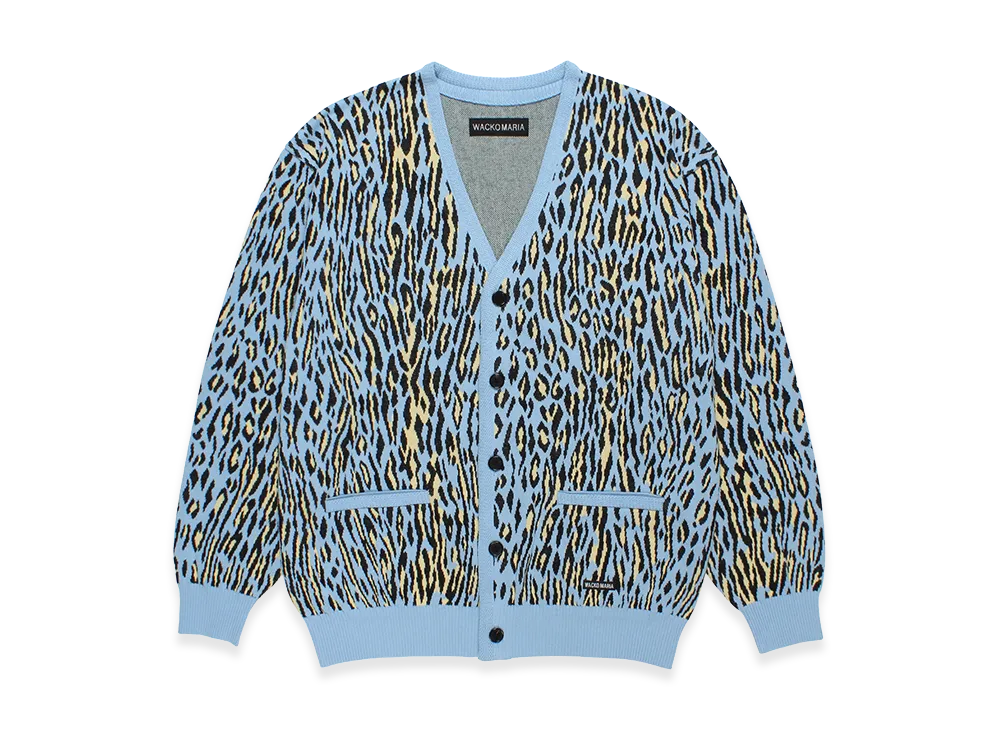 WACKO MARIA Leopard Jacquard Knit Cardigan 
