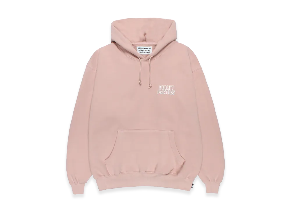 WACKO MARIA Middle Weight Hooded Sweat Shirt "Pink"