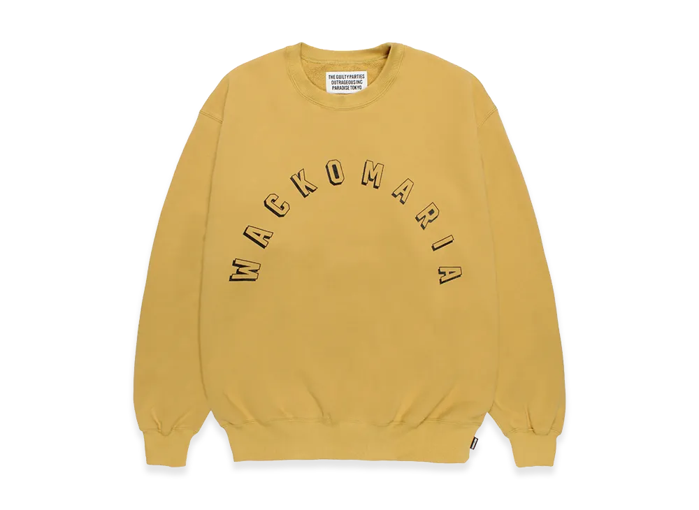 WACKO MARIA Middle Weight Sweat Shirt "Yellow"