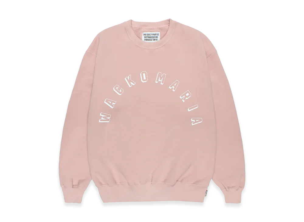 WACKO MARIA Middle Weight Sweat Shirt "Pink"