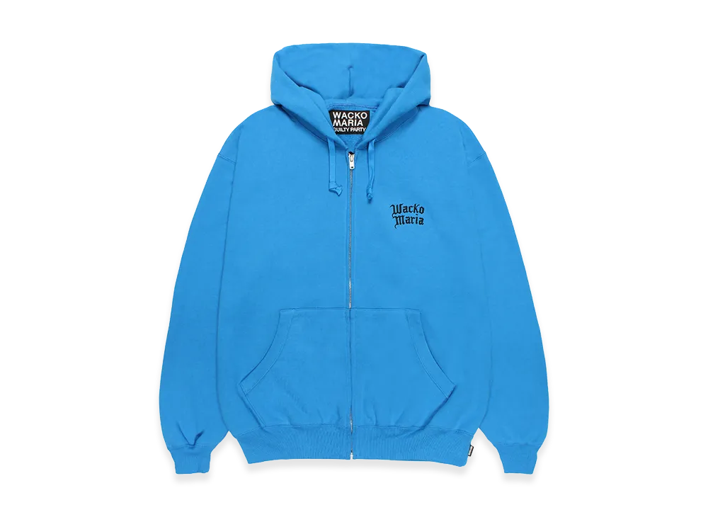 WACKO MARIA Heavy Weight Zip Hooded Sweat Shirt "Blue"
