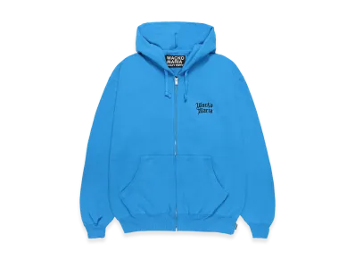 WACKO MARIA Heavy Weight Zip Hooded Sweat Shirt "Blue"