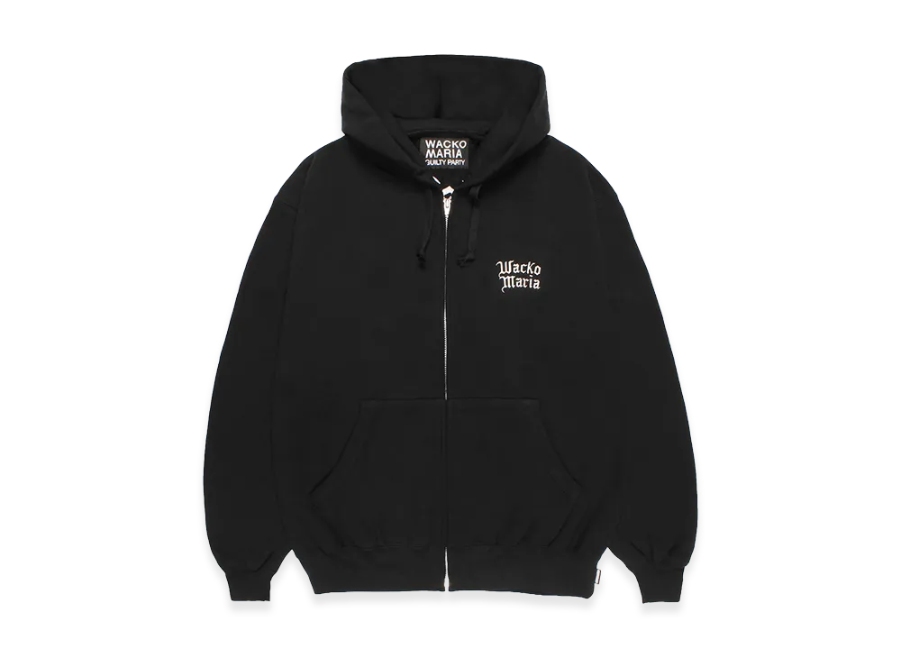 WACKO MARIA Heavy Weight Zip Hooded Sweat Shirt "Black"