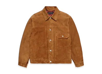 WACKO MARIA Suede Leather Trucker Jacket "Beige"