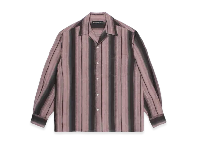 WACKO MARIA Ombre Striped Open Collar Shirt "Pink"