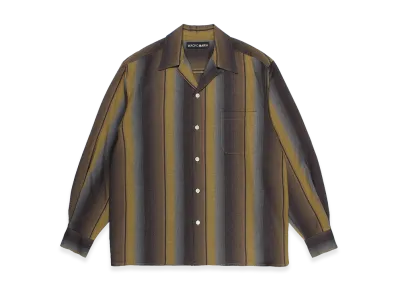 WACKO MARIA Ombre Striped Open Collar Shirt "Yellow"