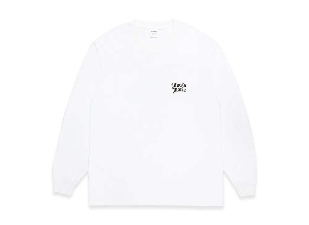 WACKO MARIA Washed Heavy Weight Long Sleeve T-Shirt "White"