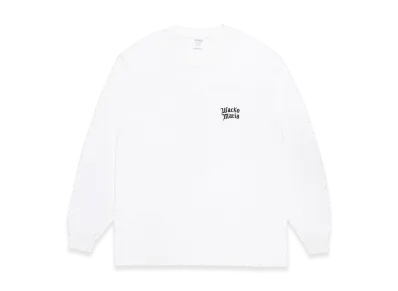 WACKO MARIA Washed Heavy Weight Long Sleeve T-Shirt "White"