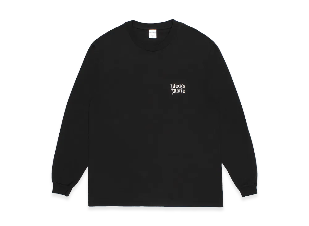 WACKO MARIA Washed Heavy Weight Long Sleeve T-Shirt "Black"