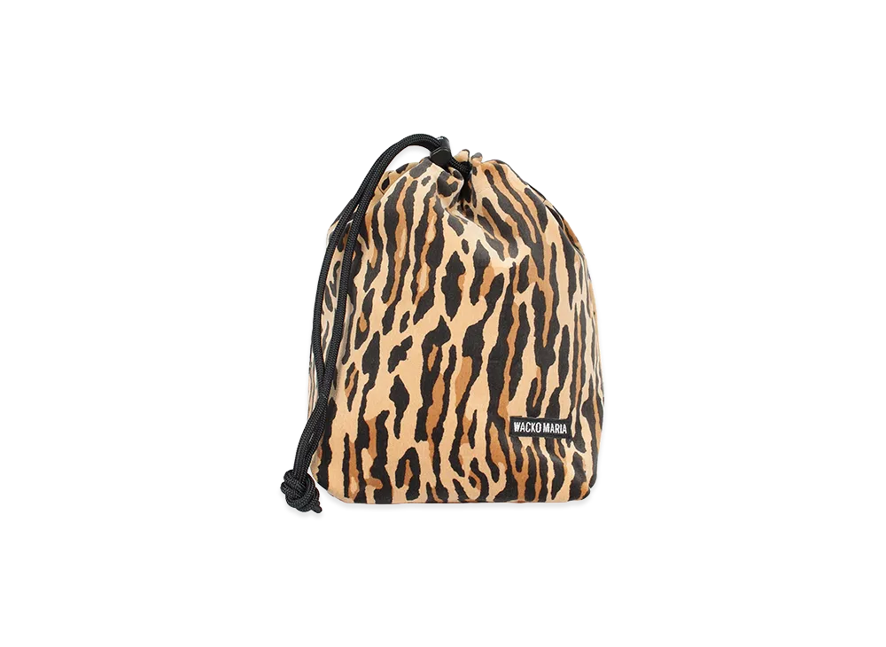 WACKO MARIA Velvet Drawstring Bag "Beige"