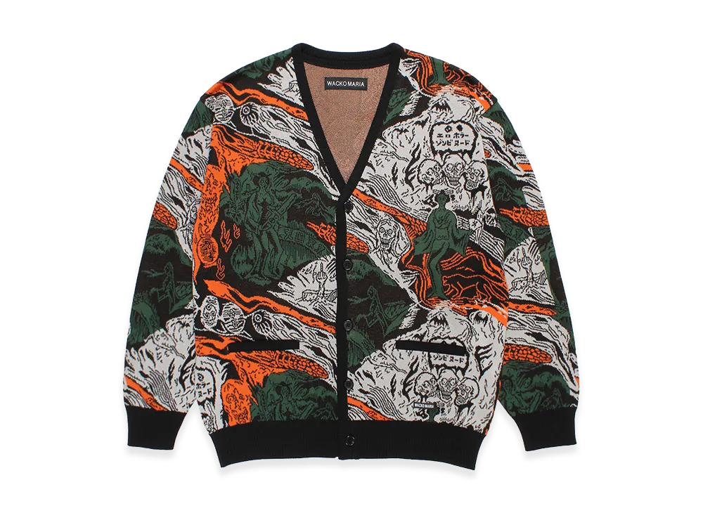 WACKO MARIA Jacquard Knit Cardigan "Gray"