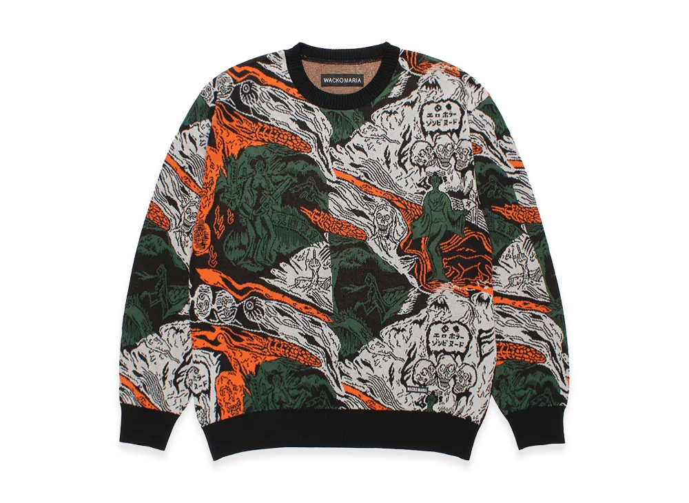 WACKO MARIA Jacquard Knit Sweater "Gray"