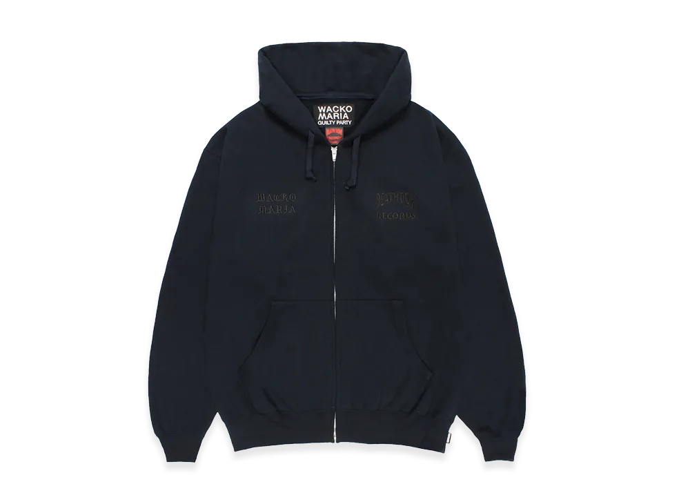 WACKO MARIA Death Row Records / Heavy Weight Zip Hooded Sweat Shirt "Navy"