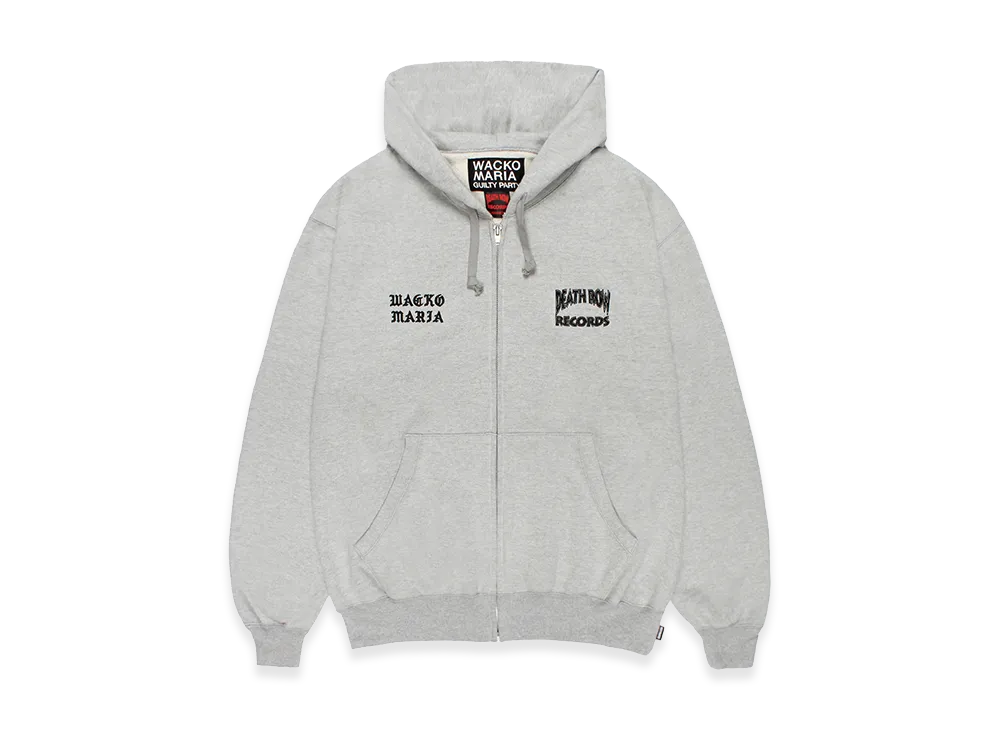 WACKO MARIA Death Row Records / Heavy Weight Zip Hooded Sweat Shirt "Gray"