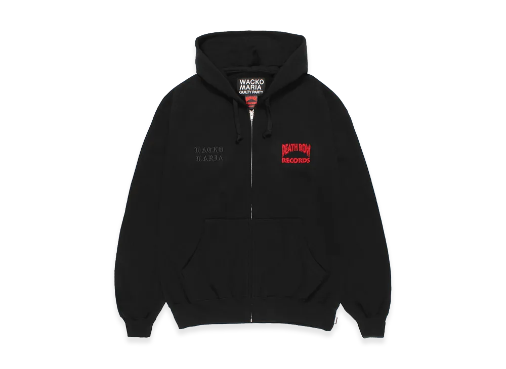 WACKO MARIA Death Row Records / Heavy Weight Zip Hooded Sweat Shirt "Black"