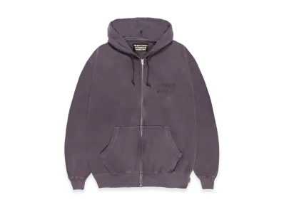 WACKO MARIA Washed Heavy Weight Zip Hooded Sweat Shirt "Purple"