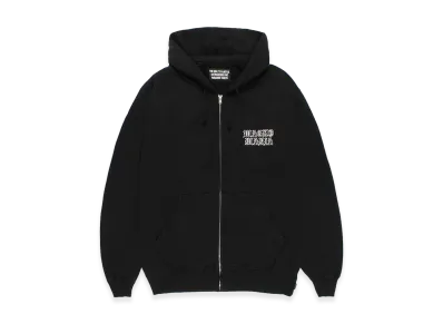 WACKO MARIA Washed Heavy Weight Zip Hooded Sweat Shirt "Black"
