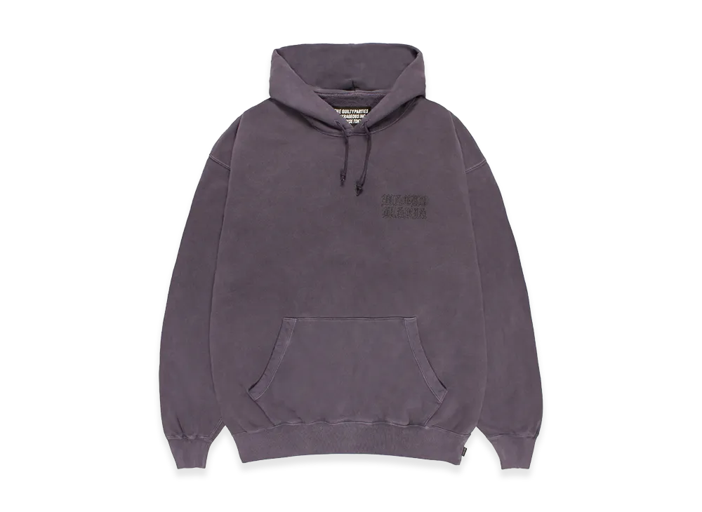 WACKO MARIA Washed Heavy Weight Hooded Sweat Shirt "Purple"