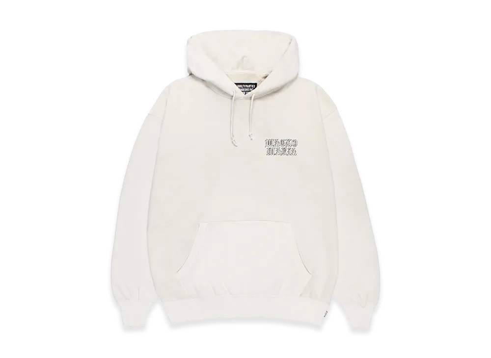 WACKO MARIA Washed Heavy Weight Hooded Sweat Shirt "Ivory"