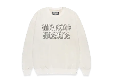WACKO MARIA Washed Heavy Weight Sweat Shirt "Ivory"