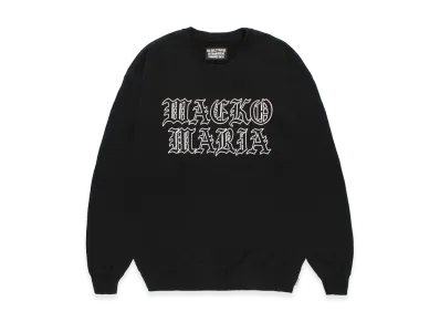 WACKO MARIA Washed Heavy Weight Sweat Shirt "Black"