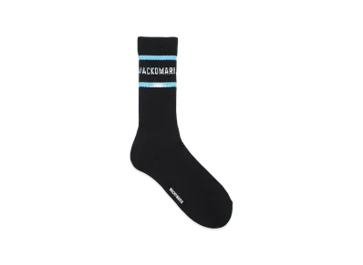 WACKO MARIA Logo Jacquard Socks "Black/Blue"