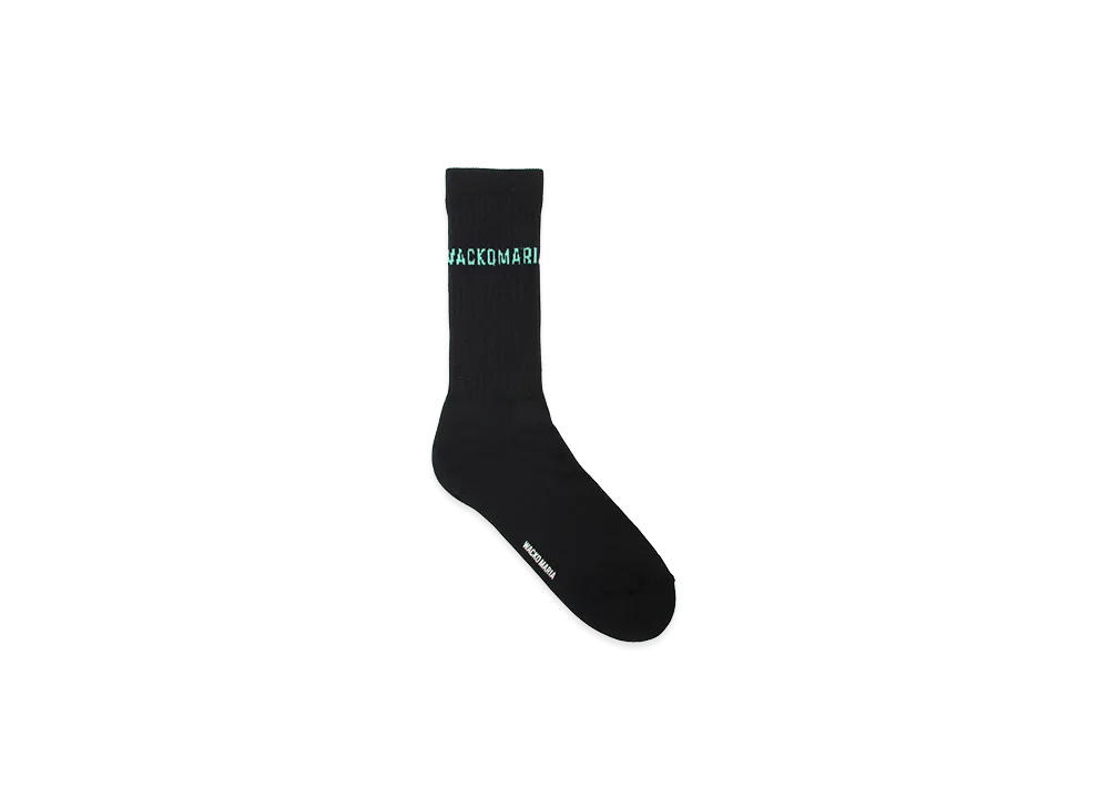 WACKO MARIA Sports Socks "Black/Green"