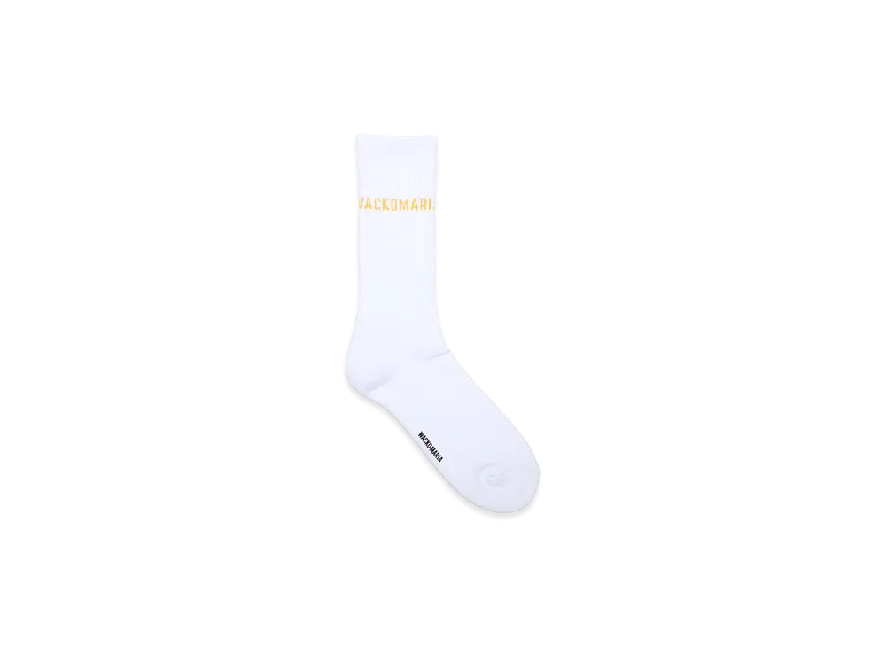 WACKO MARIA Sports Socks "White/Yellow"