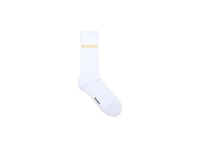 WACKO MARIA Sports Socks "White/Yellow"