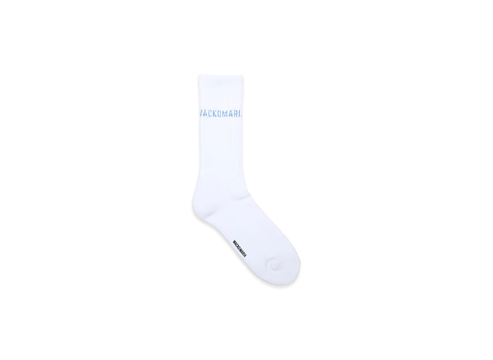 WACKO MARIA Sports Socks "White/Blue"