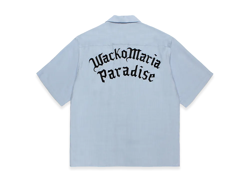 WACKO MARIA 50's Open Collar Shirt "Light Blue"