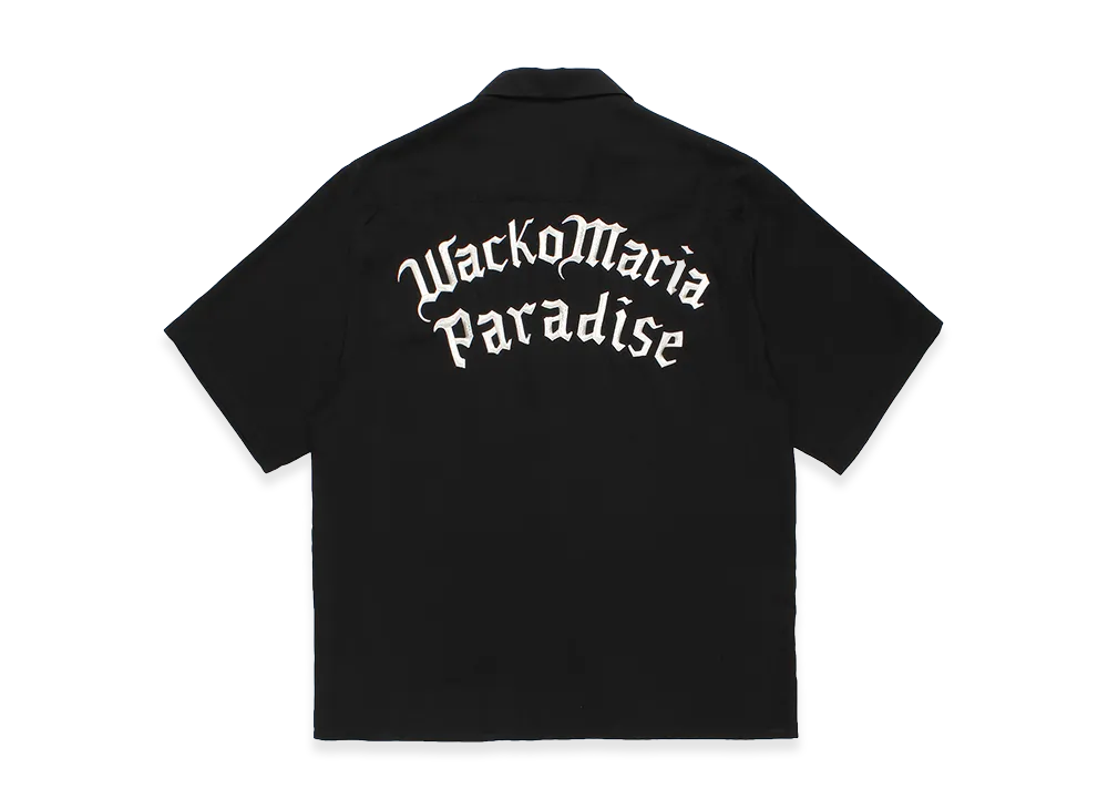 WACKO MARIA 50's Open Collar Shirt "Black"