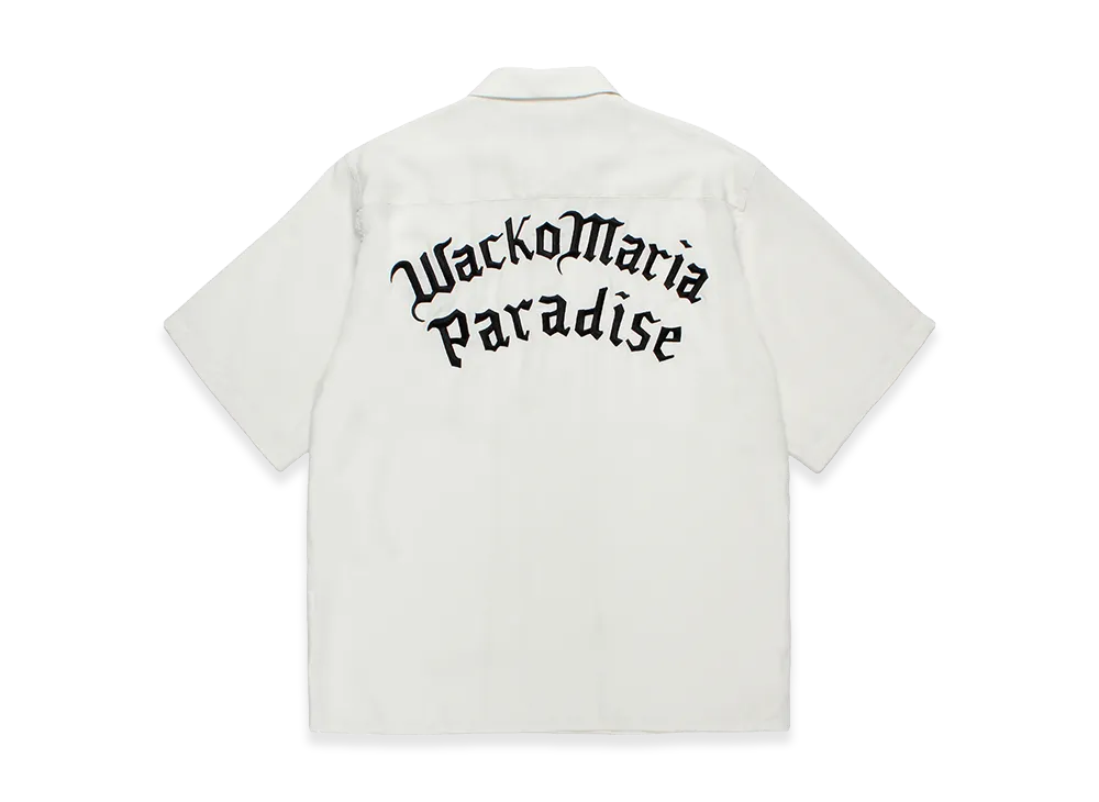 WACKO MARIA 50's Open Collar Shirt "White"